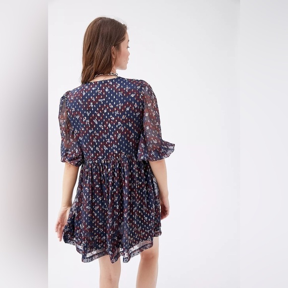 Urban Outfitters UO Printed Chiffon Mini Dress (D4) - Picture 2 of 10